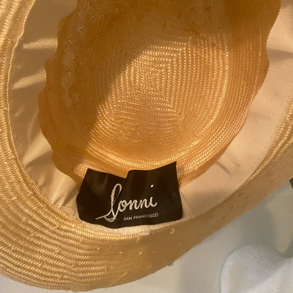 Beautiful Sonni of S F Natural Straw Church Dress Hat - Picture 7 of 8